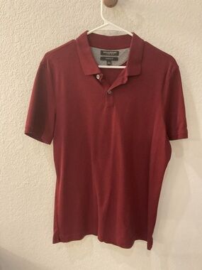 Men's Polo Shirt in Deep Red Banana Republic